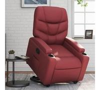 vidaXL Fauteuil inclinable Rouge bordeaux Similicuir
