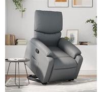 vidaXL Fauteuil relax avec releveur Gris Similicuir