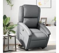 vidaXL Fauteuil inclinable 3204229 – dossier et repose-pied réglables, similicuir gris