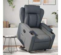 vidaXL Fauteuil inclinable Similicuir gris pour salon/salle de séjour