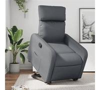 Vidaxl Fauteuil Inclinable Gris Similicuir Gris