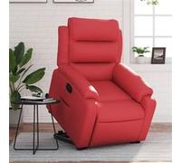 vidaXL Fauteuil inclinable Rouge Similicuir