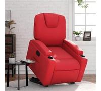 vidaXL Fauteuil relax releveur rouge similicuir