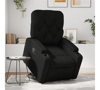 vidaXL Fauteuil relax avec releveur Noir Similicuir