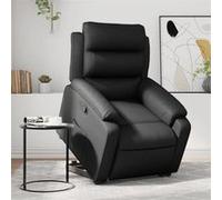 vidaXL Fauteuil inclinable Noir Similicuir