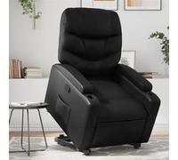 vidaXL Fauteuil inclinable Noir Similicuir