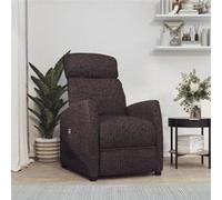 vidaXL stoel tissu marron foncé Brun G