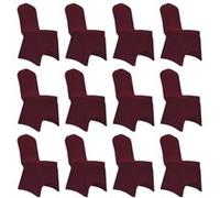 12x Housses Elastiques de Chaise Noir Mariage Banquet Fête Réunion vidaXL