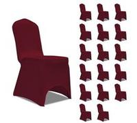 vidaXL Stoelhoezen stretch 18 st bordeauxrood3051644 Rouge G