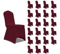 Housses élastiques de chaise Bordeaux 24 pcs vidaXL vidaXL