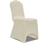 Vidaxl Housse De Chaise Extensible 100 Pcs Couleur Crème