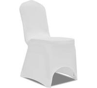 vidaXL Stoelhoezen stretch wit 100 st274765 Blanc G