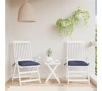 vidaXL Stoelkussens 2 st 40x40x7 cm oxford stof marineblauw378855 G