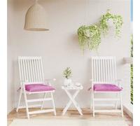 vidaXL – Lot de 2 coussins de chaise 40×40×7 cm, tissu, rose (extérieur)