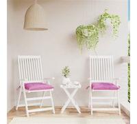 vidaXL Lot de 2 Coussins de Chaise, Coussins de Siège de Patio, Coussins de Canapé de Jardin, Coussins d'Assise Extérieur, Rose 50x50x7 cm Tissu Oxford