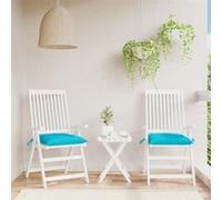 vidaXL Lot de 2 Coussins de Chaise, Coussins de Siège de Patio, Coussins de Canapé de Jardin, Coussins d'Assise Extérieur, Turquoise 50x50x7 cm Tissu Oxford