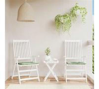 vidaXL Coussins de chaise de jardin Lot de 2 motif de feuilles 50x50 cm tissu