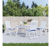 Coussins de chaise 4 pcs rayures bleues et blanches 50x50x7 cm vidaXL vidaXL