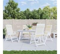 vidaXL Coussins de Chaise à Dossier Haut Lot de 4 crème Tissu Oxford, Coussin, Coussin de Chaise, Coussin de siège, Coussin de canapé
