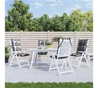 Stoelkussens 4 st hoge rug ruitpatroon oxford stof grijs377645