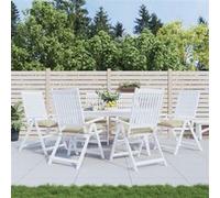 Lot de 4 Coussins de Chaise Coussins de Siège Patio Gris Tissu Oxford vidaXL