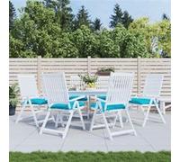 Lot de 6 Coussins de Chaise, Coussins de Siège de Patio, Coussins de Canapé de Jardin, Coussins d'Assise Extérieur, Turquoise 50x50x7 cm Tissu Oxford