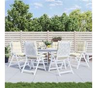 vidaXL Stoelkussens 6 st lage rug oxford stof crÃmekleurig377679 G