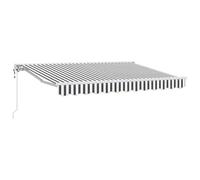 vidaXL Store Automatique en Gris Anthracite et Blanc, 300 x 200 cm. Un Store électrique en Polyester Qui s'ajuste pour Te Donner de l'ombre Dehors - idéal pour Ton Jardin, ta terrasse ou ta véranda.
