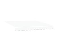 vidaXL Store banne rétractable à manivelle 3,5 x 2 m avec cadre anthracite et tissu blanc, style moderne, protection extérieure, résistant aux UV et à l'eau, se fixe au mur avec des accoudoirs réglabl