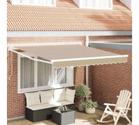 vidaXL Store Rétractable Automatique Beige 350x250 cm, Tissu de Remplacement pour Store 3.5x2.5 m Cadre Beige