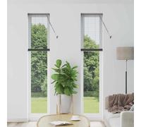 vidaXL Store de Fenêtre avec des Rideaux Gris foncé Aluminium