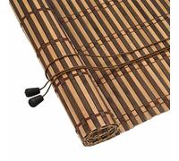 vidaXL Store de Fenêtre Géométrique Marron 90 x 160 cm Bambou, Stores en Bambou pour Salon, Rideaux rectangulaires, déco écolo, Solutions Modernes pour filtrer la lumière