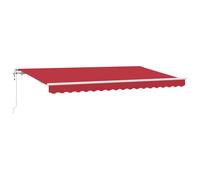 vidaXL Store électrique rétractable Rouge et Blanc 4 x 2 m, Cadre en métal. C'est Une Solution d'ombre pour l'extérieur. Il résiste aux UV, est imperméable et ne se décolore Pas. Les Bras sont rétrac