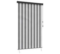 vidaXL Store Enrouleur Anthracite et Blanc 60 x 250 cm, Stores enroulables rectangulaires Modernes, Protection Patio, Jardin, Balcon, Anti-Soleil, Chaleur