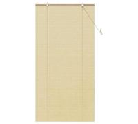 vidaXL Store Enrouleur avec des Rideaux Nature 120 x 220 cm Bambou, Stores enrouleurs Modernes, Ombre rectangulaire, Beige, Parfaite pour Cacher, contrôler lumière, écolo