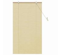 vidaXL Store Enrouleur avec des Rideaux Nature 80 x 160 cm Bambou, Stores enrouleurs Modernes, Ombre rectangulaire, Beige, Parfaite pour Cacher, contrôler lumière, écolo