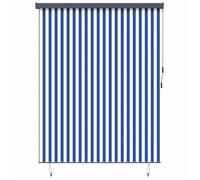vidaXL Store enrouleur Bleu et Blanc 200 x 250 cm Tissu et Aluminium 362087