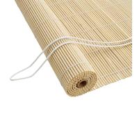 vidaXL Store Enrouleur Naturel 110 x 220 cm Bambou, Roulant Chic, Moderne, en Bambou, contrôle de lumière, Traitement des fenêtres, écran de confidentialité, écolo, Ajustable