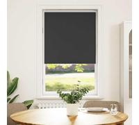 vidaXL Store enrouleur d'obscurcissement Noir 85×130 cm Polyester Largeur du tissu 80,7 cm