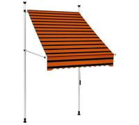 vidaXL Store enrouleur rétractable à la main - Imperméable - Store de balcon - Protection solaire - Pour terrasse, balcon, jardin - 100 cm - Orange marron