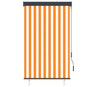 vidaXL Store extérieur 100 x 250 cm blanc et orange