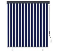 vidaXL Store extérieur 140x250 cm bleu et blanc