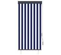 vidaXL Store extérieur 80 x 250 cm bleu et blanc