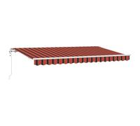 vidaXL Store extérieur rétractable 3,5 x 2 m modèle électrique en Orange et Noir, avec Un Cadre Blanc. Il est résistant aux UV et à l'eau, Fait de Polyester et d'aluminium, monté au Mur et a des Bras