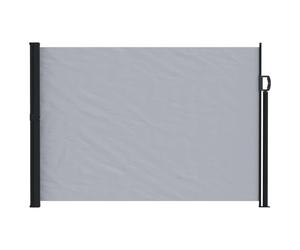 vidaXL Store latéral rétractable Gris 600 x 120 cm Polyester, Auvent rétractable Moderne, rectangulaire, pour Ombre, écran de confidentialité, séparation de Jardin, Protection Contre Le Vent