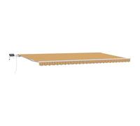 Vidaxl Auvent Rétractable Manuel Avec Rayures Multicolores Led 600x350 Cm
