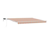 vidaXL Store Manuel Qui se rétracte avec des lumières LED Multicolores 400 x 300 cm, résistant aux UV et déperlant. Parfait pour créer de l'ombre sur Le Patio, dans Le Jardin ou sur Le Balcon.