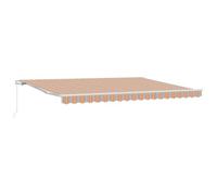 vidaXL Store Manuel rétractable à Rayures Multicolores 450X300 cm Résistant aux UV Déperlant Facile à Nettoyer Parfait pour Les patios et balcons Solution d'ombre extérieure Store de Patio Tente