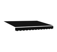 vidaXL Store Manuel rétractable avec LED Noir 300x250 cm, Tissu de Remplacement pour Store pour Cadre de 3x2.5 m Noir