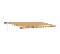 Vidaxl Auvent Rétractable Manuel Avec Rayures Multicolores Led 450x300 Cm